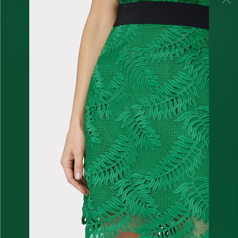 Milly Tropical Palm Lace Mini Skirt